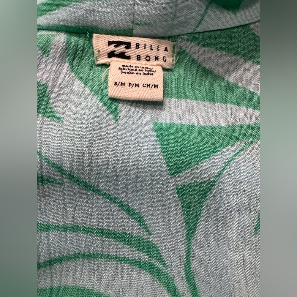 Billabong Loveland Tropical Green Kimono Cover-Up for Women size Small - Picture 13 of 13
